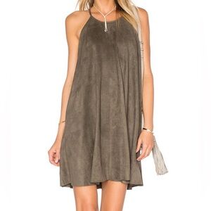 Bishop + Young X Revolve Suede High Neck Shift Dress